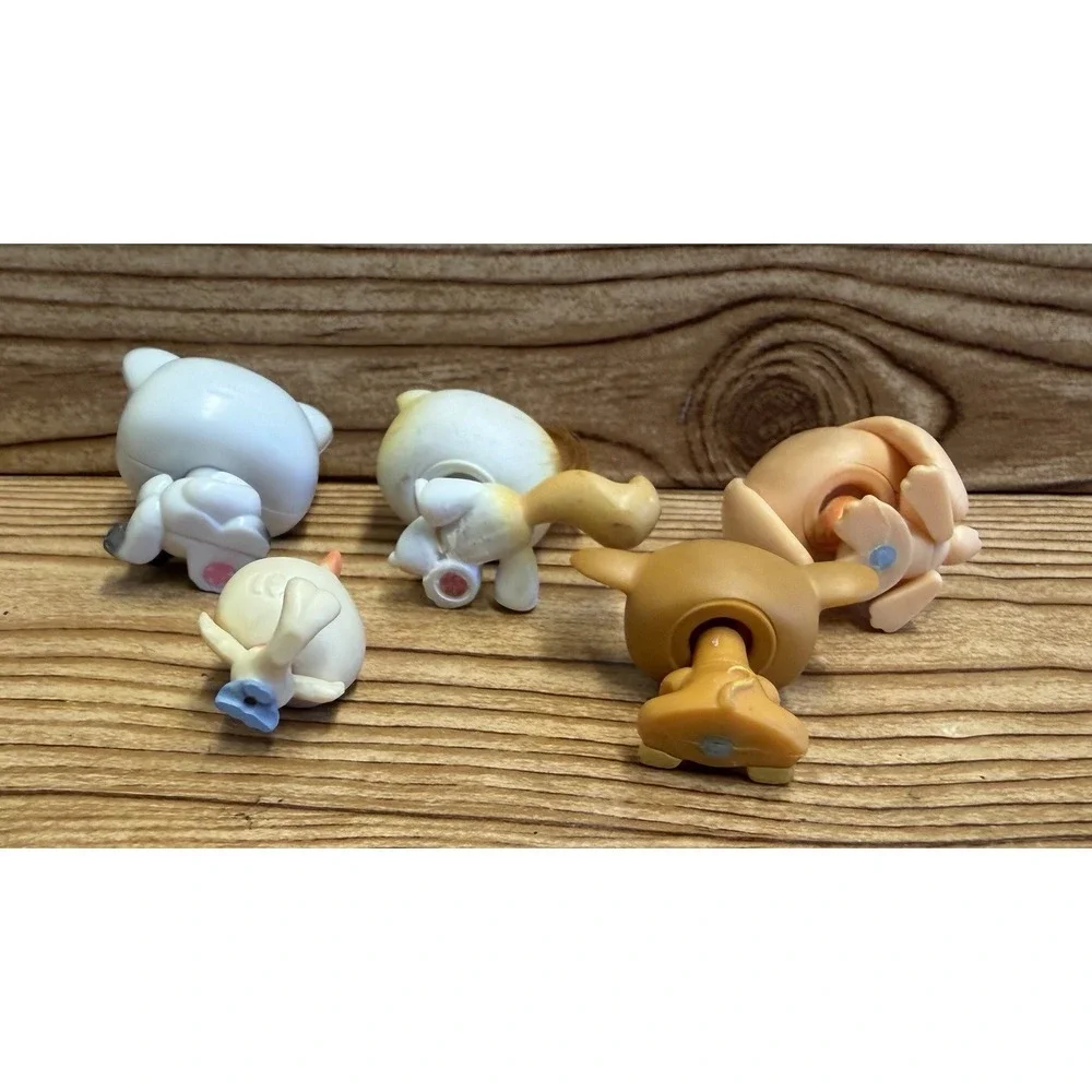 Hasbro Littlest Pet Shop Figures Cat‎ Bunny Bird Mouse Early 2000's Lot Of 5